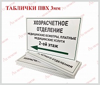Таблички ПВХ 3мм